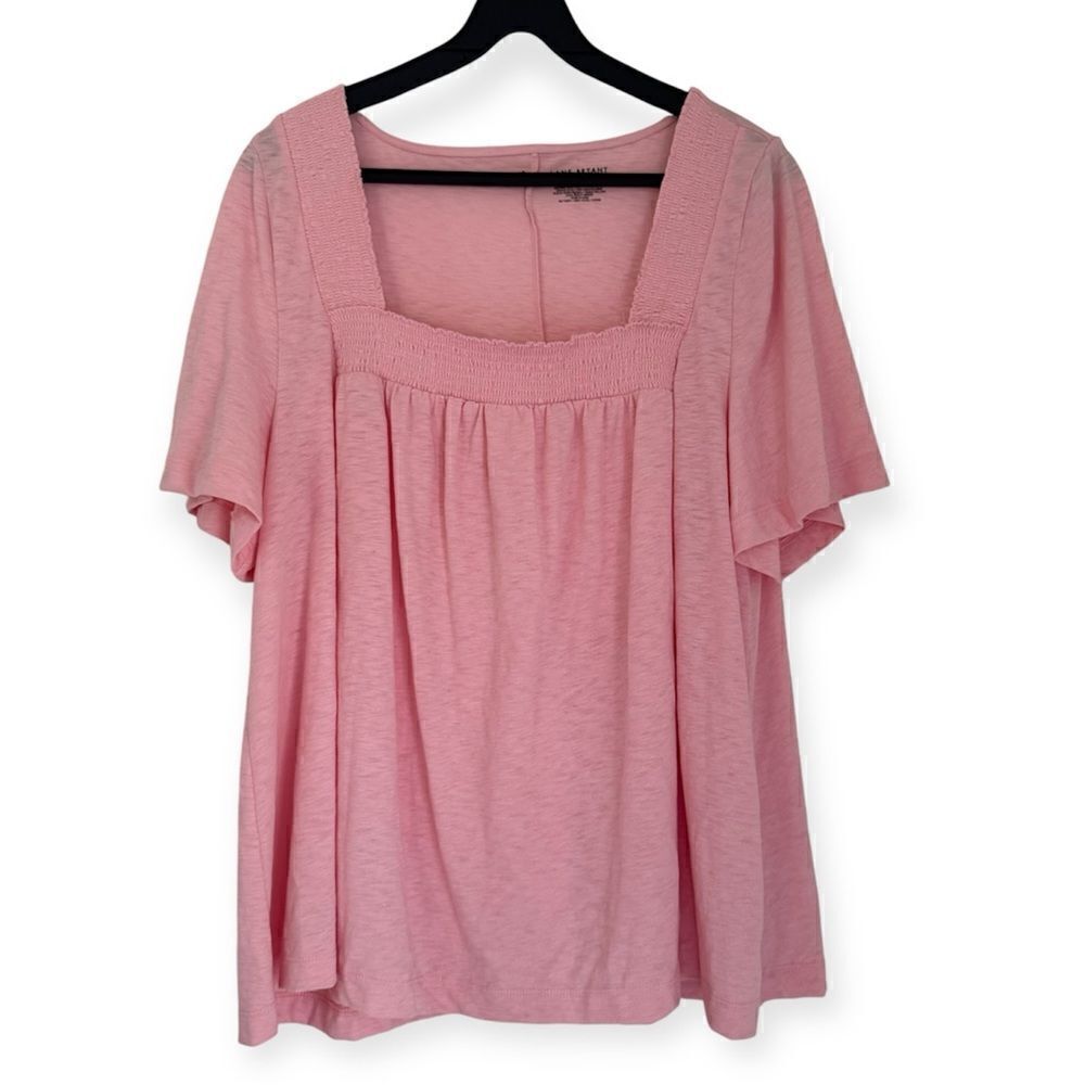 Lane Bryant Swing Flutter-Sleeve Square-Neck Tee Size 14/16
